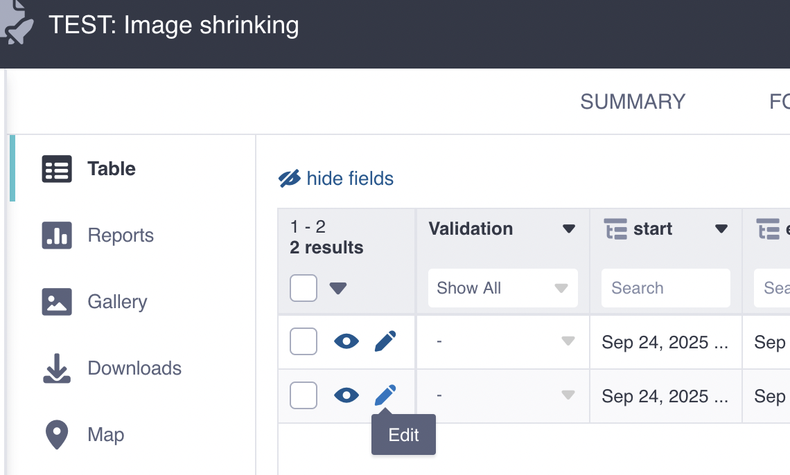 edit a submission screenshot