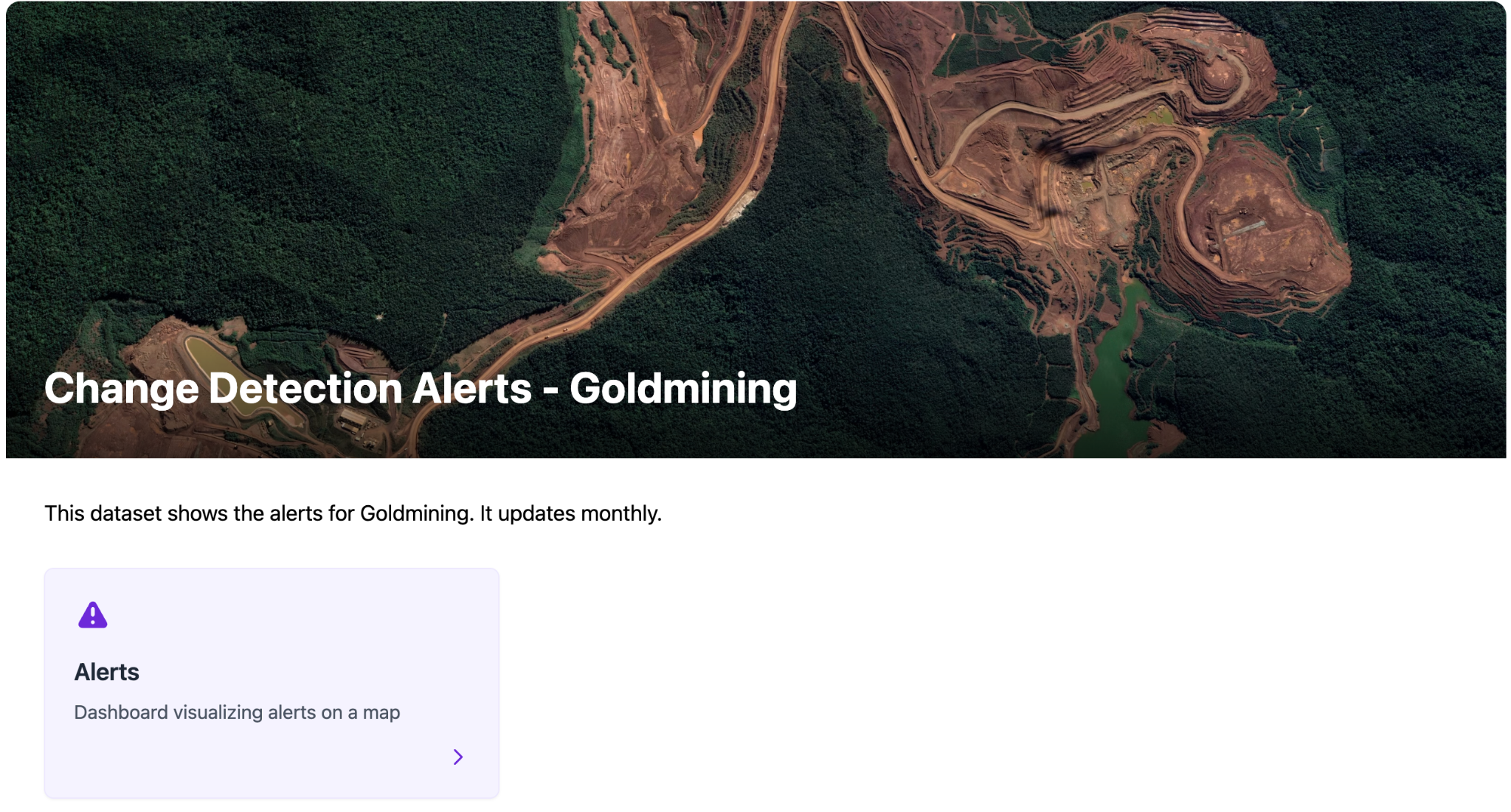 Dataset identification view