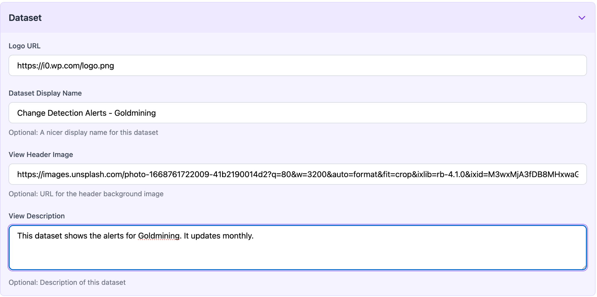 Dataset identification edit