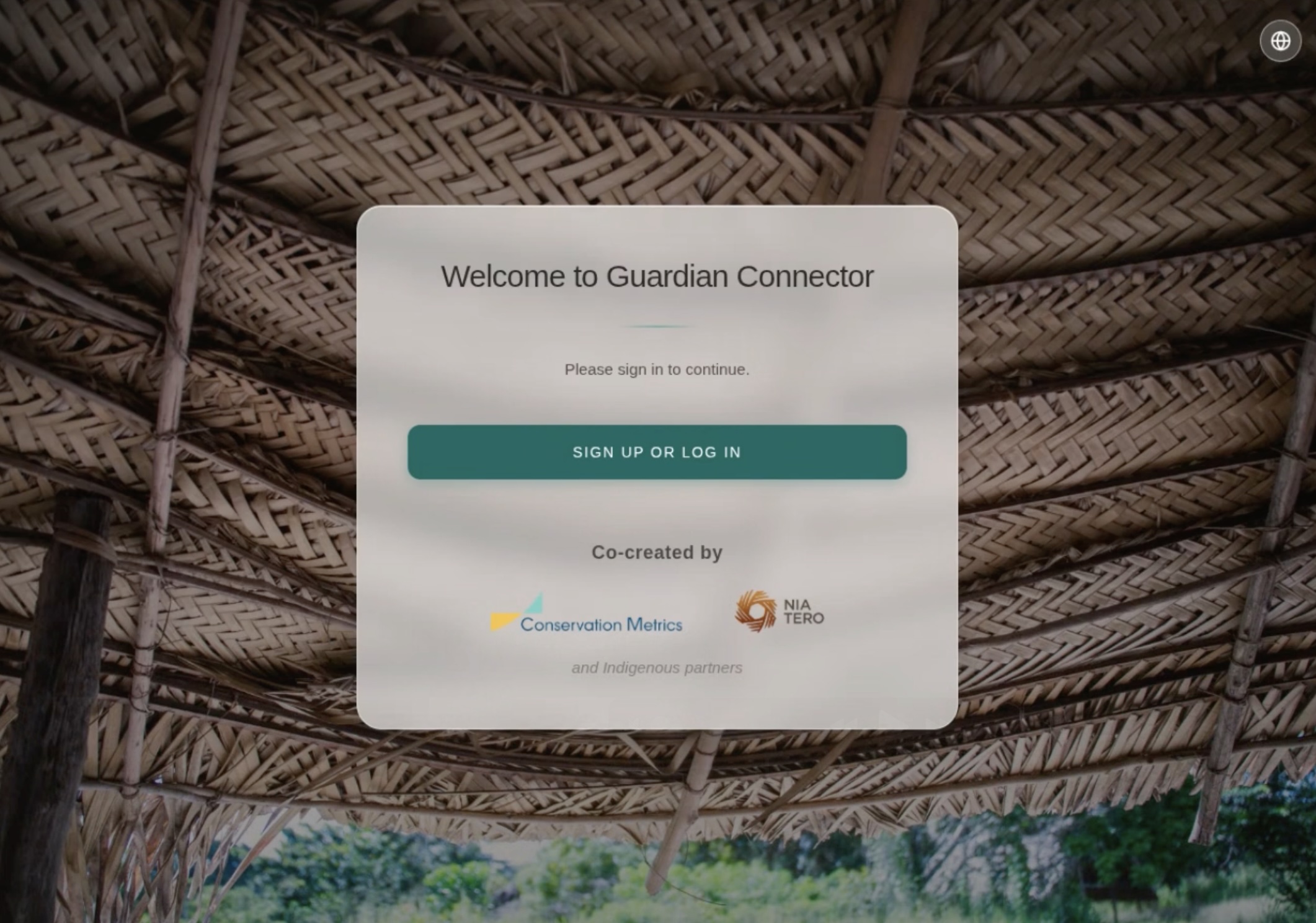 login page