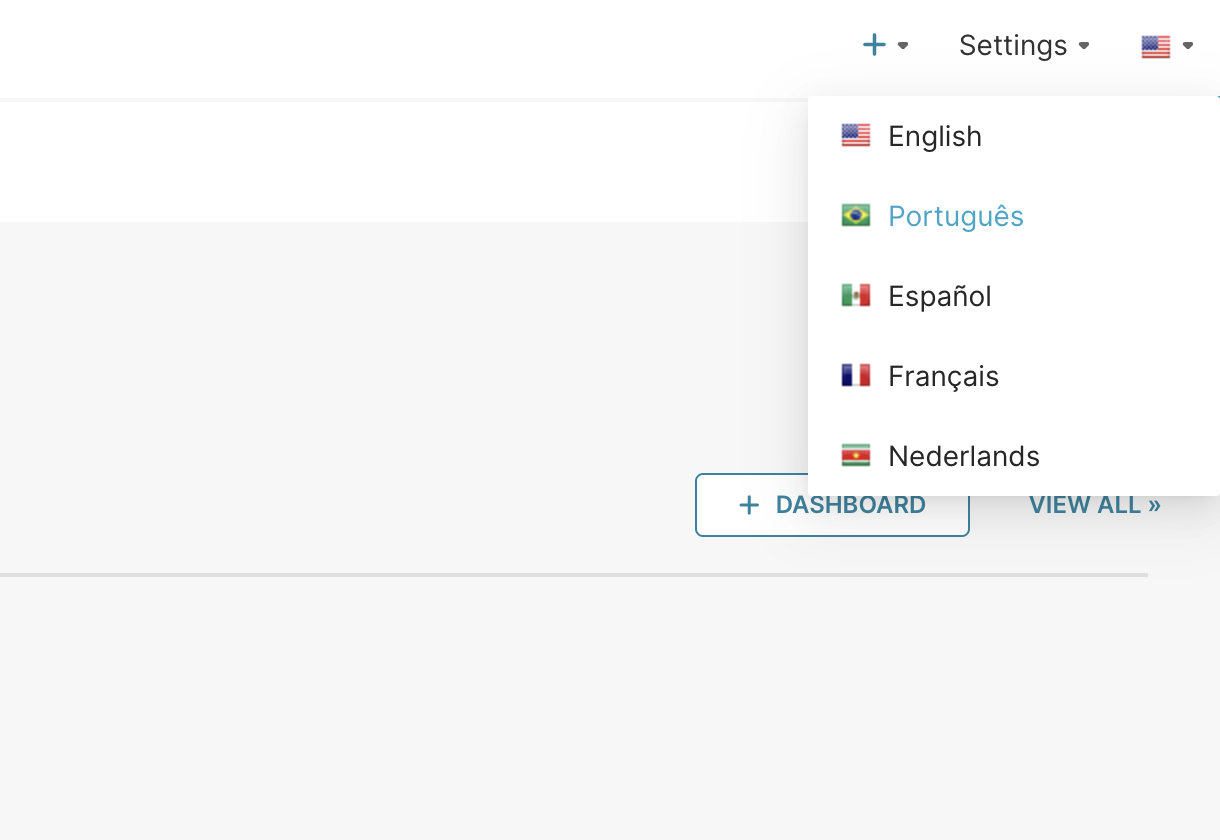 Select language within superset